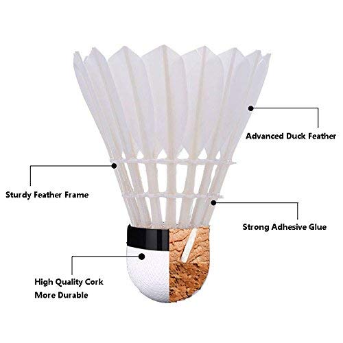 Senston Badminton Shuttlecocks 6 Pack Sports Birdies Shuttlecock 6PCS for Outdoor Indoor Sports Activities