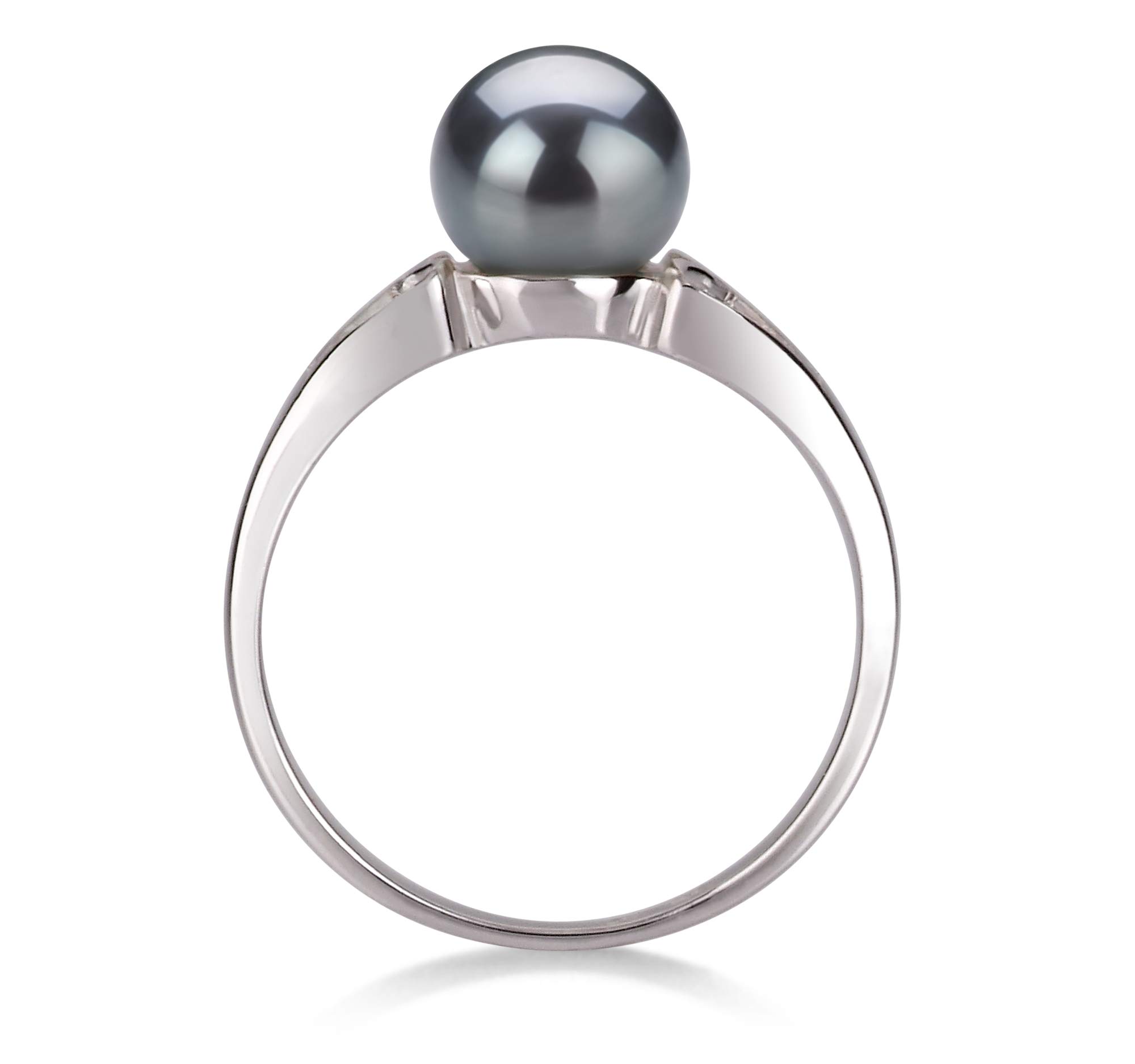 Jessica Black 6-7mm AA Quality Freshwater 925 Sterling Silver Cultured Pearl Ring For Women - Size-9