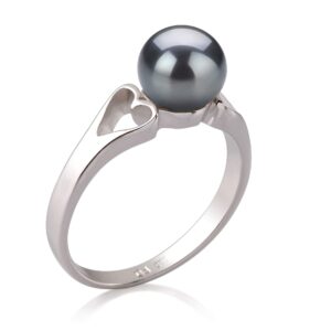 Jessica Black 6-7mm AA Quality Freshwater 925 Sterling Silver Cultured Pearl Ring For Women - Size-9