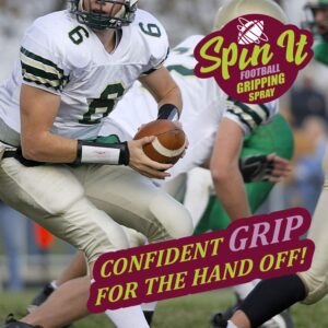 Spin iT Football Grip Spray - Firm Grip With or Without Football Gloves - Compliment to Football Training Equipment & Football Accessories - Increased Football Grip Playing Youth Football (2 oz)