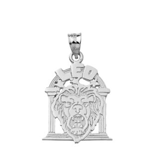 925 Sterling Silver Leo Zodiac Sign Personalized Charm Pendant