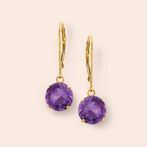 Ross-Simons 3.20 ct. t.w. Amethyst Drop Earrings in 14kt Yellow Gold