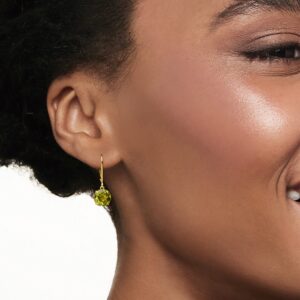 Ross-Simons 3.90 ct. t.w. Peridot Drop Earrings in 14kt Yellow Gold