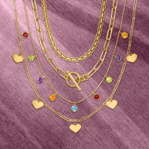 RS Pure by Ross-Simons 2.70 ct. t.w. Bezel-Set Multi-Gemstone Station Necklace in 14kt Yellow Gold. 16 inches