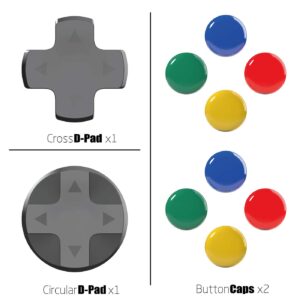 skull & co. d-pad button cap set for nintendo switch joy-con