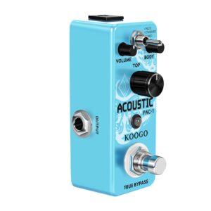 Koogo Guitar Acoustic Pedal Analog Acoustic Guitar Simulator Pedal for Electric Guitar