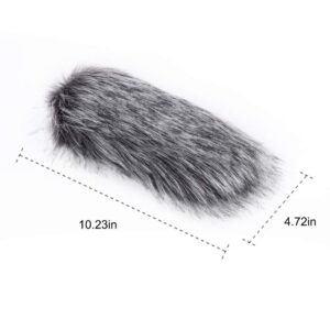 comica CVM-MF2 Outdoor Microphone Furry Windscreen Muff Professional Wind Cover Compatible with CVM-V30 LITE Shotgun Video Microphone