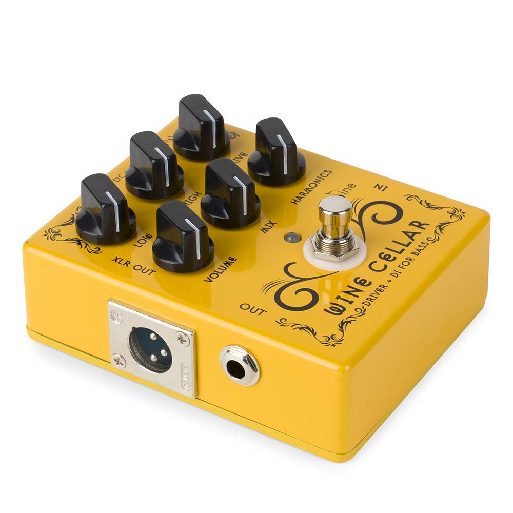 Caline Pedals Driver Guitar Effects Pedal Classic Tube Bass Guitar Amp Pedal Metal Ture Bybass Wine Cellar Yellow CP-60