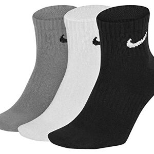 Nike Unisex Everyday Lightweight Crew Training Socks (3 Pair) (Multi-Color, L)