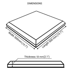 (2 Pack) — Sound Absorption-Diffuse Acoustic Panel «Wave» | 19.7''x19.7''x2.1" | High Density Foam | Absorption - Diffusion - Reflection - Soundproofing - Insulation | Wood laminated: (Cherry)