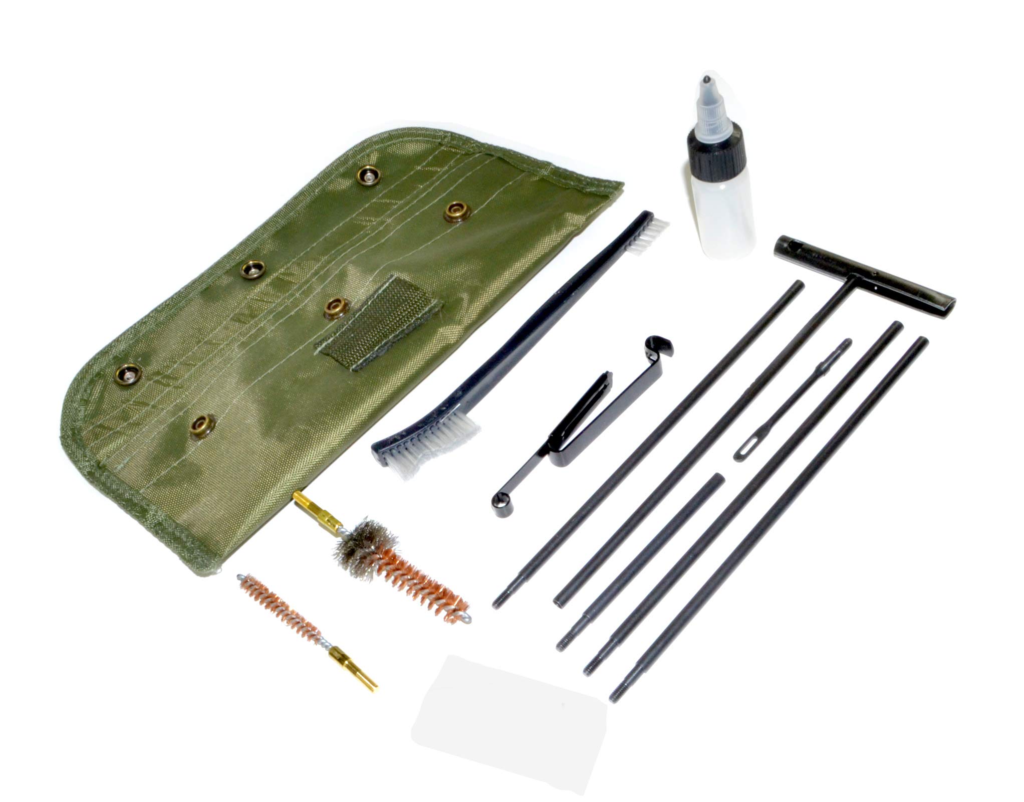 Sniper Grunt .22 Gun Cleaning Jags Brush Kits Brass Case Gun Cleaning Tool Kit, 10-Piece Complete Rifle Cleaning Kit in Heavy Duty Carry Case.