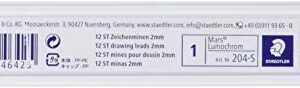 STAEDTLER Mars Lumochrom 204 - Case of 12 Drawing Leads 2 mm Assorted