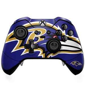 skinit decal gaming skin compatible with xbox one elite controller - officially licensed nfl baltimore ravens large logo design