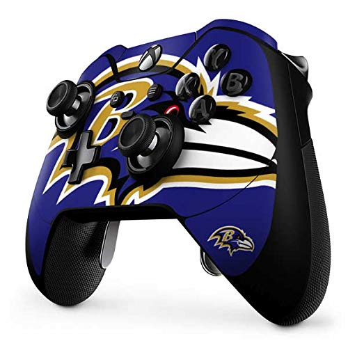 Skinit Decal Gaming Skin Compatible with Xbox One Elite Controller - Officially Licensed NFL Baltimore Ravens Large Logo Design