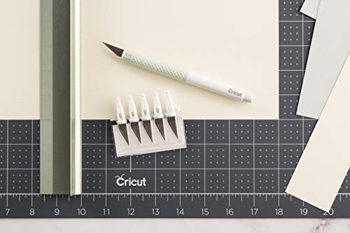 Cricut TrueControl Knife Kit - For Use As a Precision Knife, Craft knife, Carving Knife and Hobby Knife - For Art, Scrapbooking, Stencils, and DIY Projects - Comes With 5 Spare Blades - [Mint]