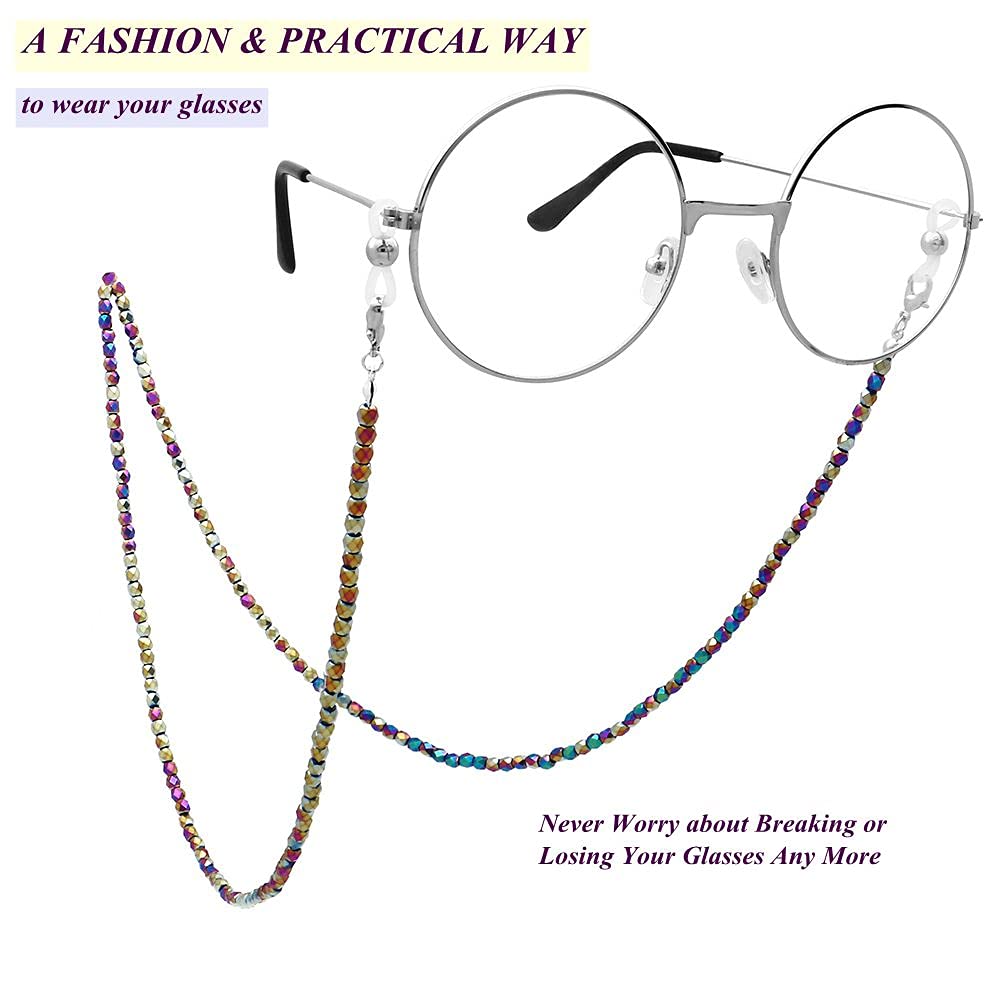 KAI Top Eyeglass Chain Sunglasses Chain Strap Holder Cord Fashion Glass Bead Mask Lanyard Face Mask Chain for Women Men