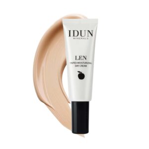 Idun Minerals - Len Tinted Day Cream - Infused With Vitamin E And C - Gentle On The Skin - Ideal For Sensitive And Dry Skin - Contains Nourishing And Moisturizing Oils - Light - 1.76 Oz