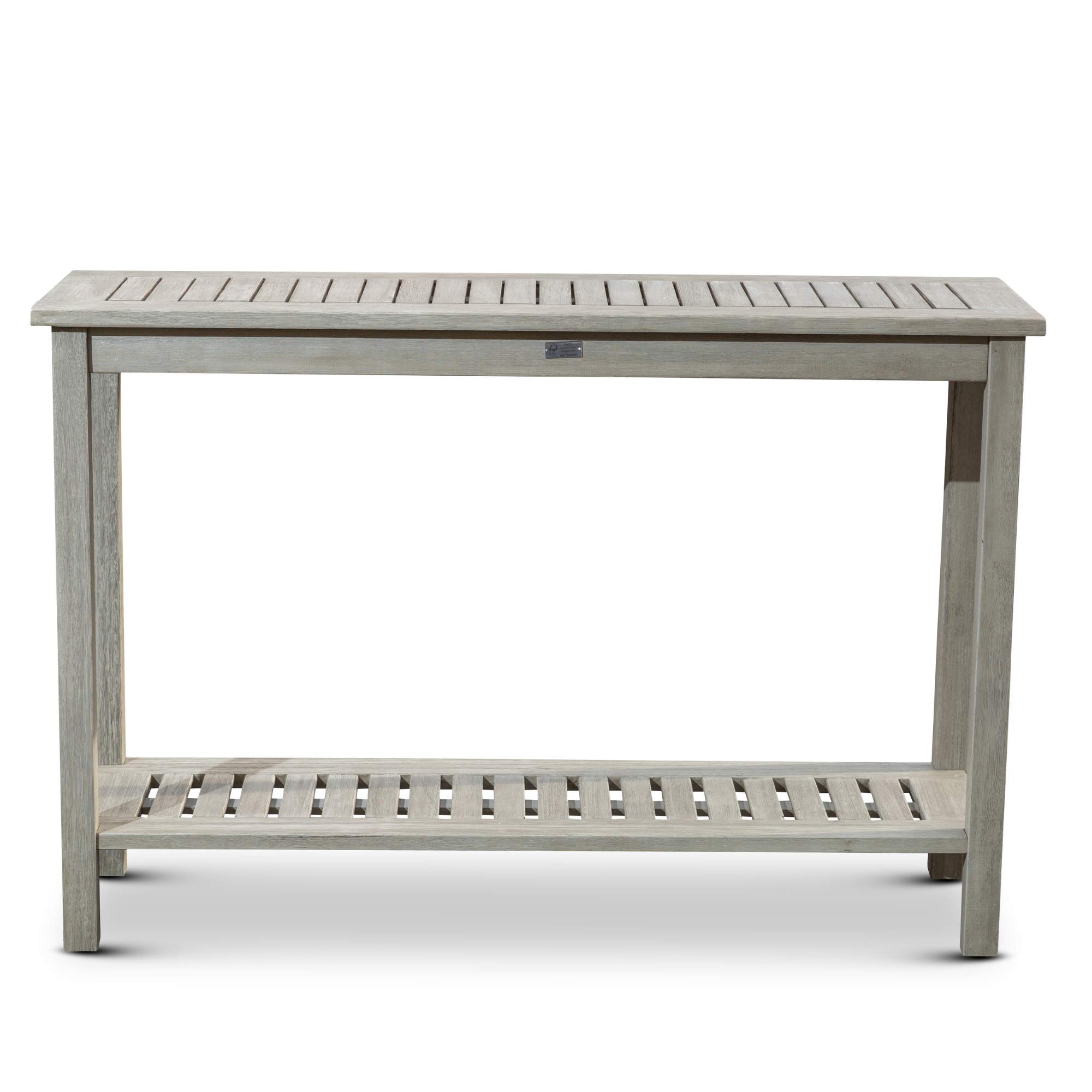 DTY Outdoor Living Longs Peak Eucalyptus Console Table, Driftwood Gray