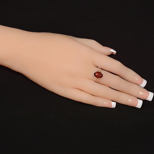 HolidayGiftShops Sterling Silver and Baltic Honey Amber Adult Ring Federica- Size 7.5