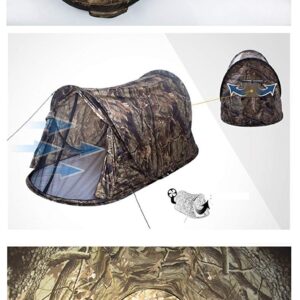 Gocher Outdoor Portable Automatic Pop Up Tent Camouflage Hiking Camping Fishing Tent Ultralight Waterproof Tent for 1-2 Person-（camo）