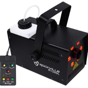 Rockville R1200L LED DMX Fog Machine Fogger+Remote+Gallon of Chauvet Fluid Juice