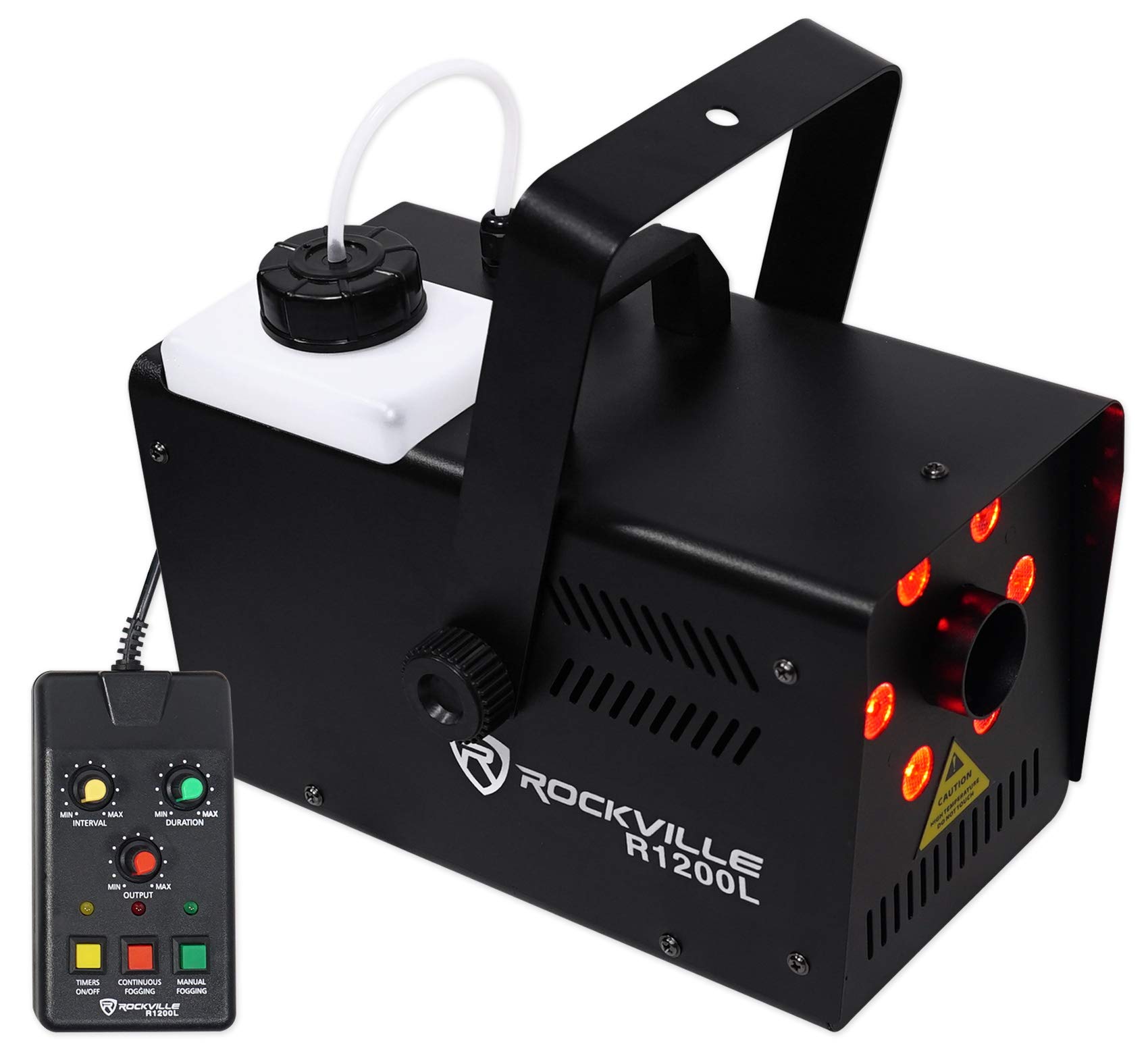 Rockville R1200L LED DMX Fog Machine Fogger+Remote+Gallon of Chauvet Fluid Juice