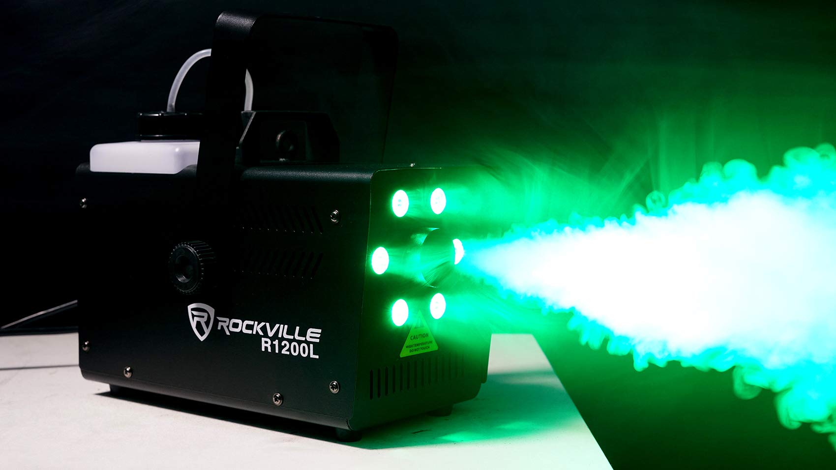 Rockville R1200L LED DMX Fog Machine Fogger+Remote+Gallon of Chauvet Fluid Juice