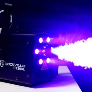 Rockville R1200L LED DMX Fog Machine Fogger+Remote+Gallon of Chauvet Fluid Juice