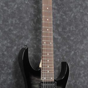 Ibanez GRG 7 String Solid-Body Electric Guitar, Right, Transparent Black Sunburst, Full (GRG7221QATKS)