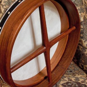 Includes: 14 inch Irish Celtic Bodhran Drum W/Fixed Goatskin Head ~ Solid Sheesham Frame + The Bodhran Drum Book & Cd