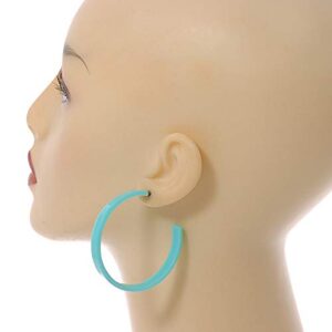 50mm Trendy Mint Acrylic/Plastic/Resin Hoop Earrings