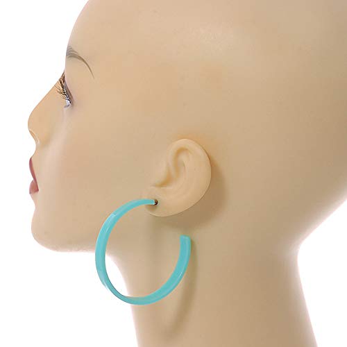 50mm Trendy Mint Acrylic/Plastic/Resin Hoop Earrings