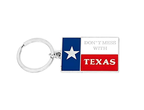 Texas Bundle Souvenir Metal Keychain 12 Pack-Texas Lone Star on Texas State Map, Don't Mess with Texas, I Love Texas, Longhorn, Texas Seal, Texas Bottle Opener, Texas Boot & More