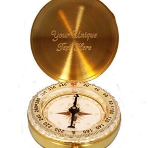 Stanley London Personalized Pocket Compass Engraved Joshua 1:9 (Be Strong and Courageous) - Great for Baptism, Confirmation, First Communion, Graduation (Compass & Box, Personalized)