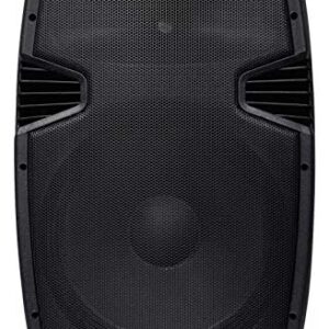 Rockville 15" Rechargable Powered 800W PA DJ Speaker, 2 Mics, Bluetooth (RAM15BT V2)