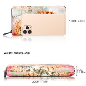 APHISON Women's Wallets Large Capacity Clutch Wallet For Women Ladies Wallets Clearance Credit Card Holder Womens RFID Wallet Moon Cute Cow Cat Elephant Fox Cell Phone Purse 684-037