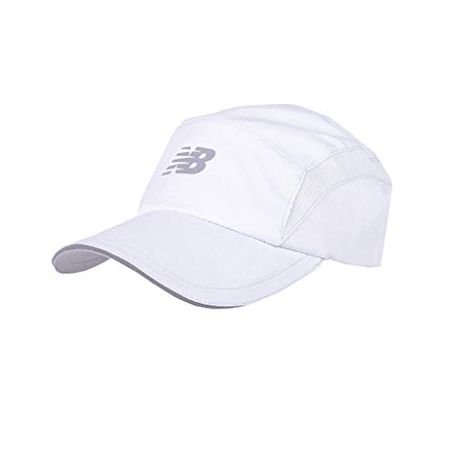 New Balance Men's and Women's 5-Panel Moisture Wicking Performance Hat, One Size, White