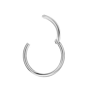 JOFUKIN 18 Gauge 8mm Hoop Nose Rings for Women Men Silver Nose Ring Hoop Surgical Steel Nose Hoop Hypoallergenic Body Piercing Rings for Septum Cartilage Helix Conch Rook Tragus Lobe Lip