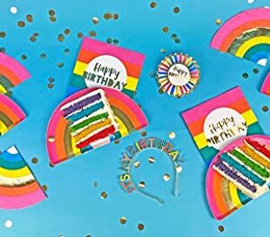 Talking Tables RAIN Rainbow 'It's My Birthday' Alloy Headband, One, Multicolor