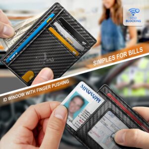 BULLIANT Slim Wallet, Skinny Minimal Thin Front Pocket Wallet Card Holder For Men 7Cards 3.15"x4.5",Gift-Boxed