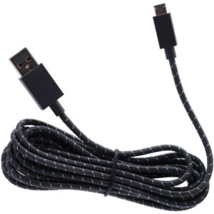 Deal4GO 2.7M 9FT Long Elite Controller Braided Original Micro USB Charging Cable for Microsoft Xbox One Controller Charging Cord