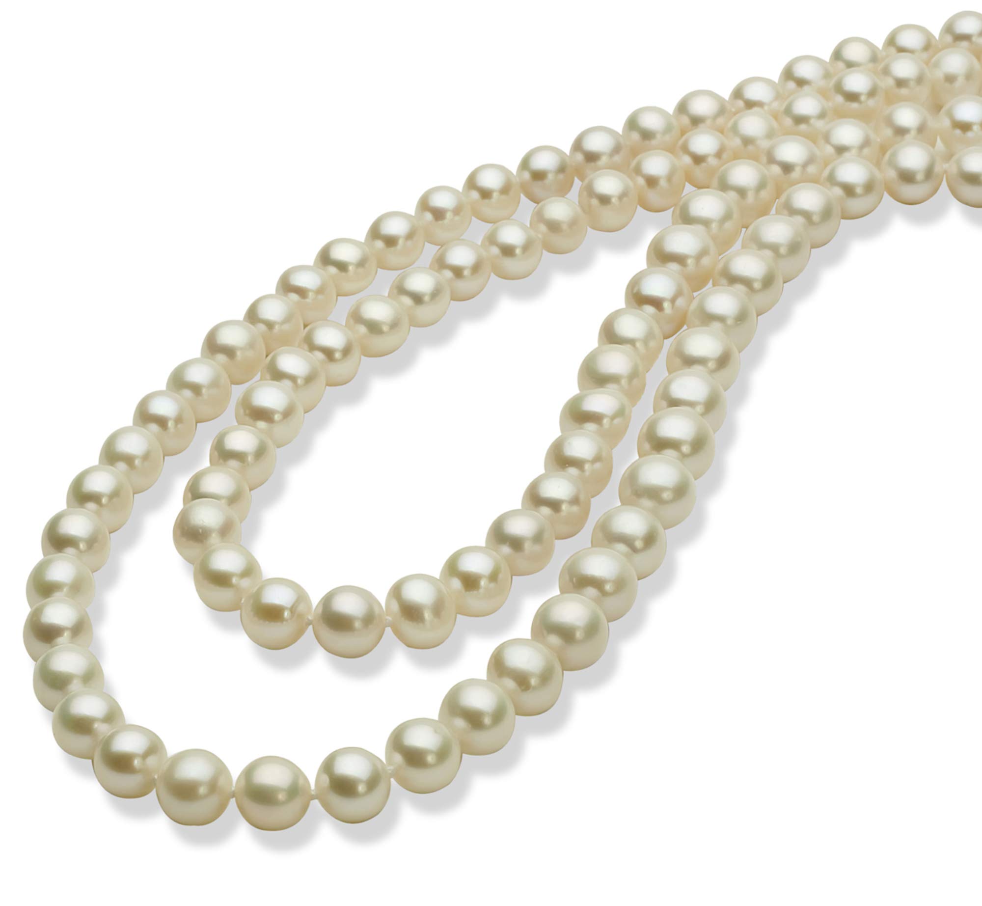 30 inches White 6-7mm AA Quality Freshwater Cultured Pearl Necklace for Women-30 in Length