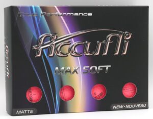 accufli max soft golf balls (matte pink 12pk)