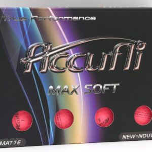 ACCUFLI Max Soft Golf Balls (Matte Pink 12PK)