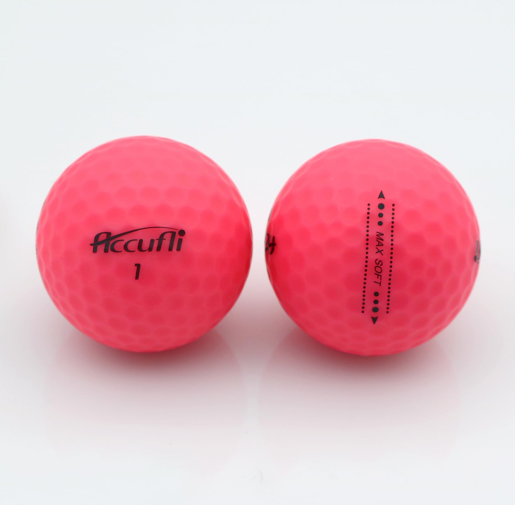 ACCUFLI Max Soft Golf Balls (Matte Pink 12PK)