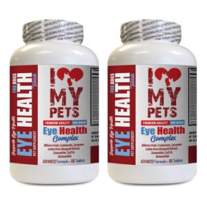 I LOVE MY PETS LLC Dogs Eye Health - Dog Eye Health Complex - Premium Formula - Vet Recommended - Dog Vitamin b Complex - 2 Bottles (120 Treats)