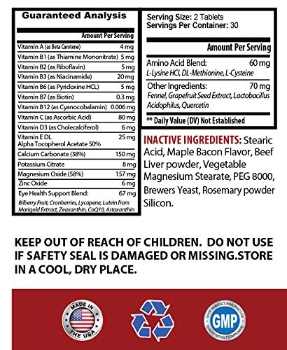 I LOVE MY PETS LLC Dogs Eye Health - Dog Eye Health Complex - Premium Formula - Vet Recommended - Dog Vitamin b Complex - 2 Bottles (120 Treats)