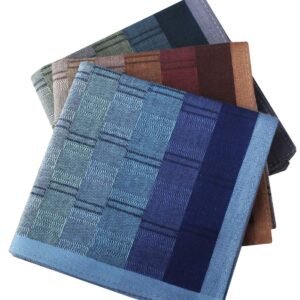 MemoryHanky Cotton Men's Soft Handkerchiefs Assorted Color Pack of 6