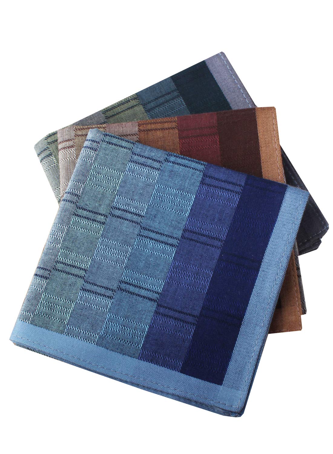 MemoryHanky Cotton Men's Soft Handkerchiefs Assorted Color Pack of 6