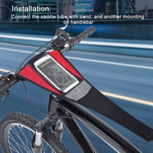 Bike Sweat Guard, Sweat Net Catcher with Waterproof Denim Phone Pouch for Road Bike and Mountain Bike